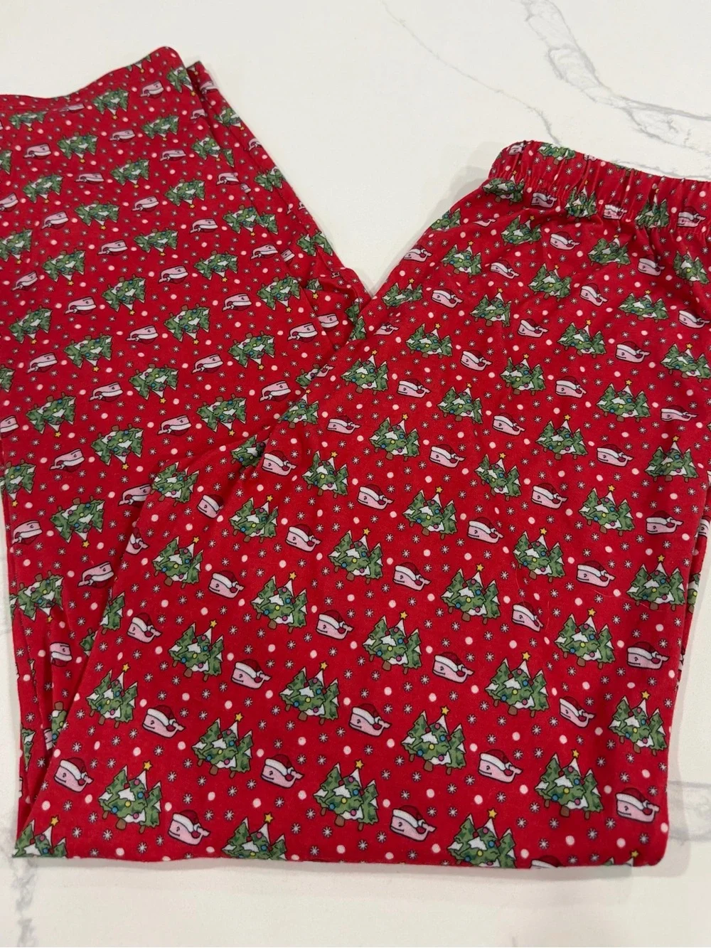 Vineyard Vines Boys Pajama Pants Kids Size XL 16 Christmas Whale Red Lounge